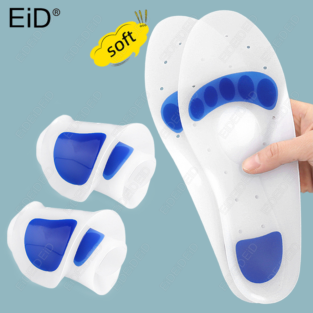 Men'S Shoes For Plantar Fasciitis - EID Orthopädische Silikon-Gel-Einlegesohlen Plattfuß Gewölbestütze Plantarfasziitis-Linderung