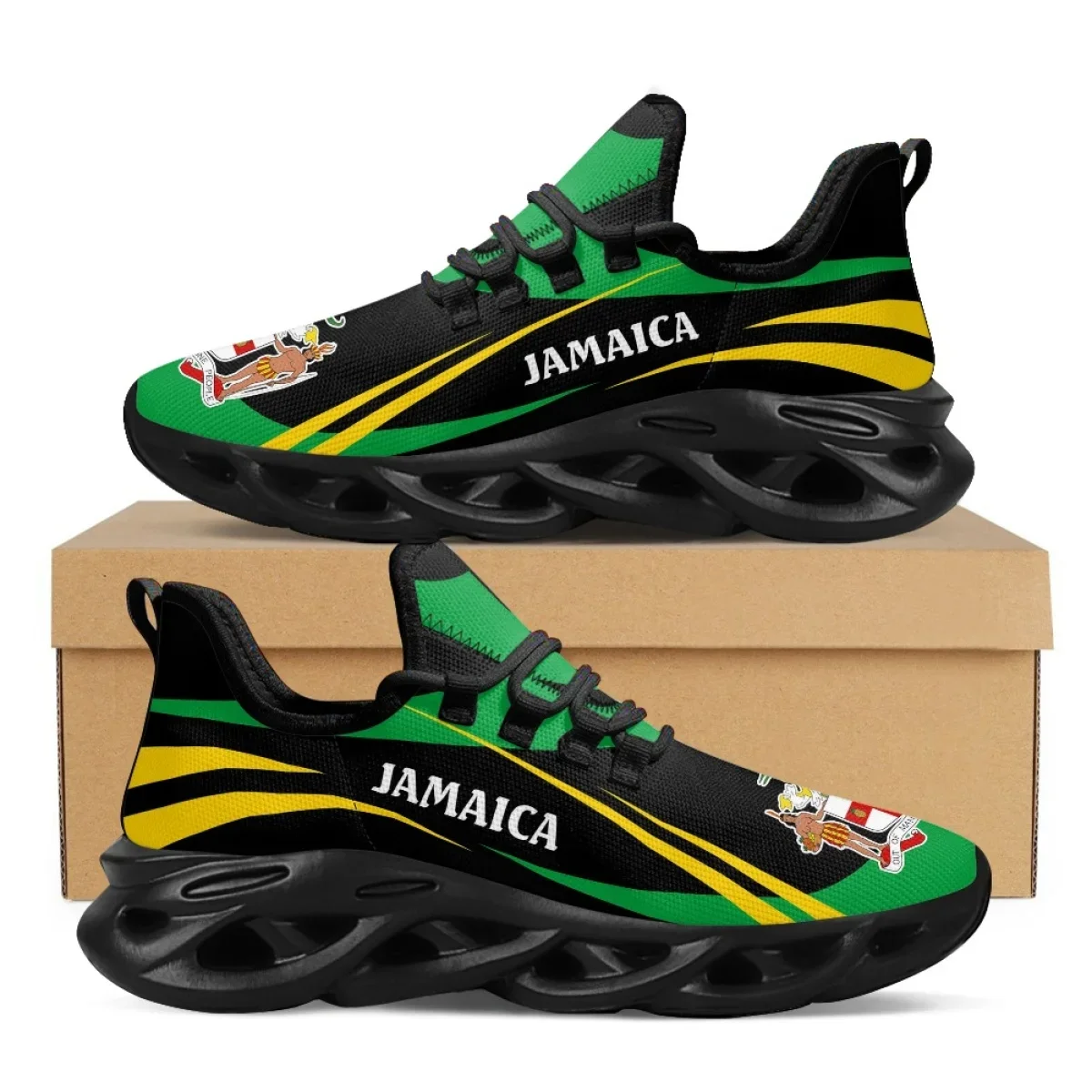 Men Shoes Trainers - Jamaika Flagge Drucken Schuhe Männer Turnschuhe