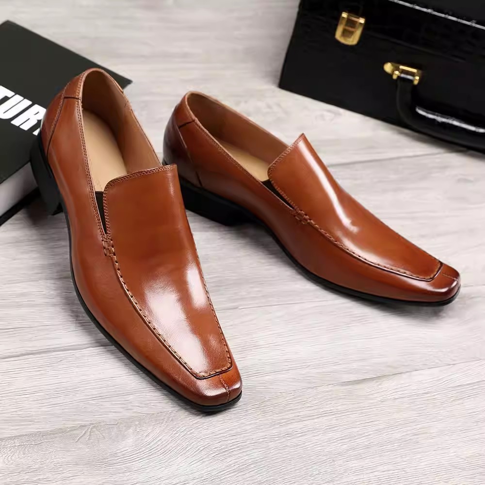 Men Shoes Formal - Spitz zulaufende Lederschuhe im japanischen Stil,
