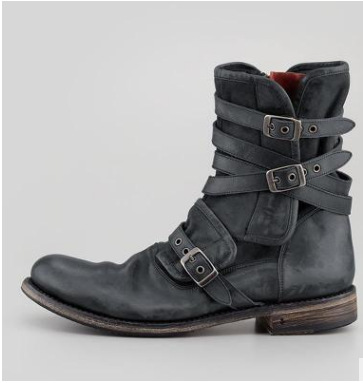 Men Shoes China - Mittelalterliche Piraten-Cosplay-Kurzstiefel, Vintage-Punk-Renaissance-Bühnen-Cosplay-Mode-Fußbekleidung, runde Zehenpartie, Reißverschluss,