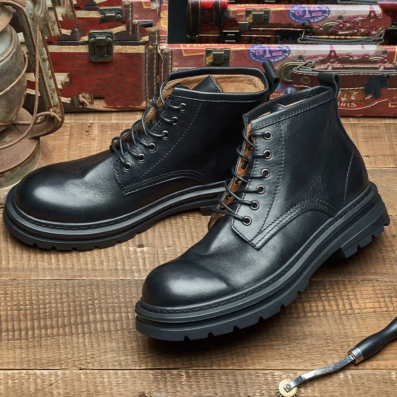 Men'S Shoes Quality Brands - Männer Retro Knöchel Leder Stiefel Luxus