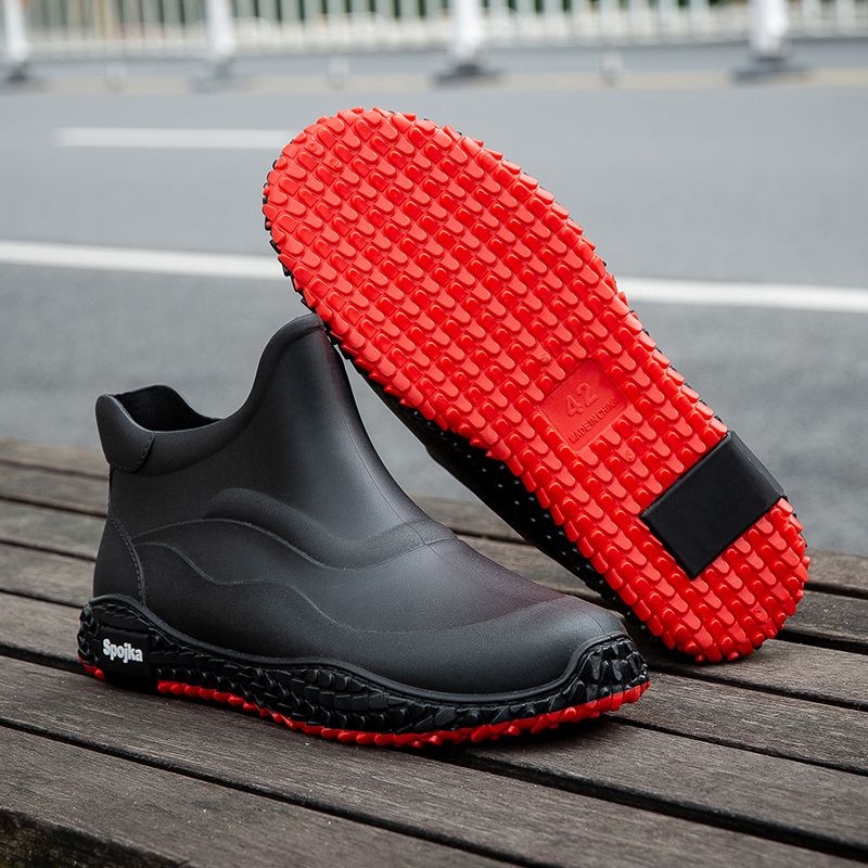 Men Shoes Offer - Büro Koreanischen Stil Kurze Regen Stiefel