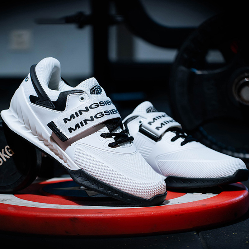 Men Shoes White Colour - MINGSIBO Marke Hook Loop Gewichtheberschuhe Männer