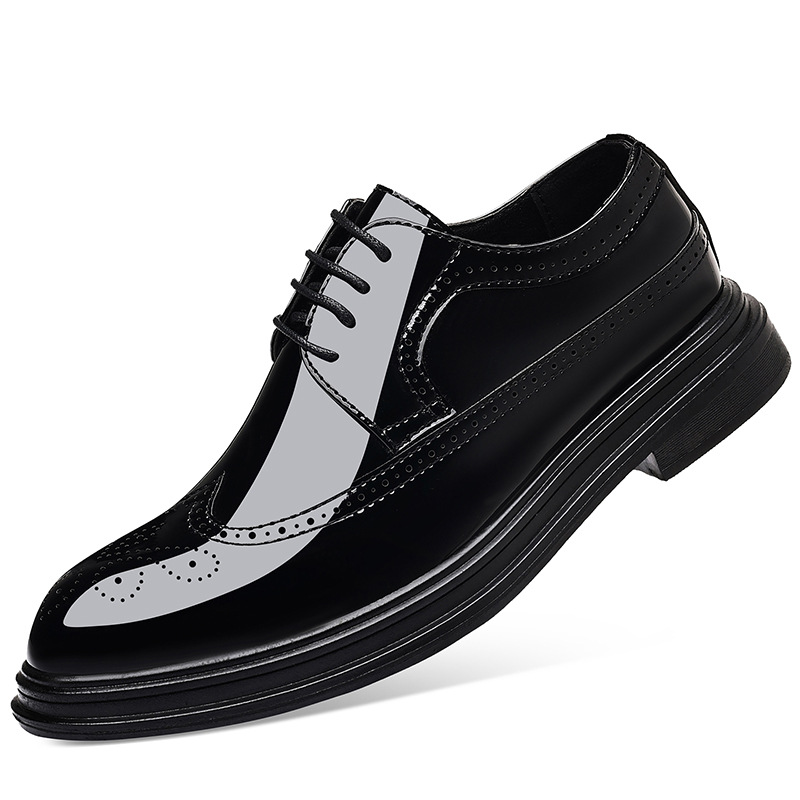 Herren-Lackleder-Brogue-Schuhe – Men Shoes Formal Bewertung und Preis