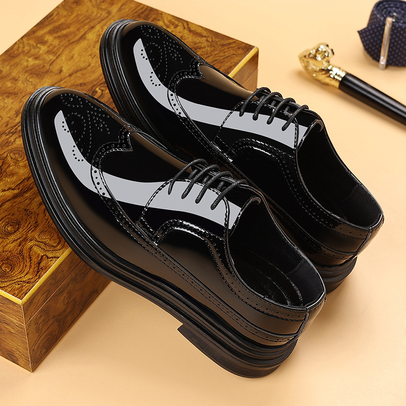 Herren-Lackleder-Brogue-Schuhe – Men Shoes Formal Bewertung und Preis