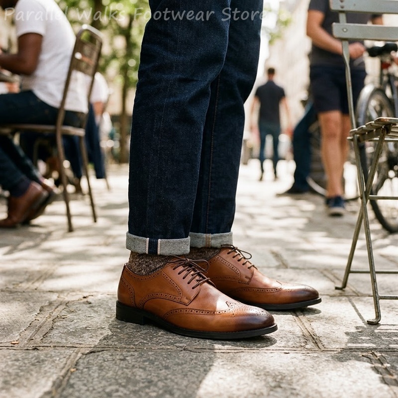 Herren Brogue Derby Schuhe For – Men Shoes Formal Bewertung und Preis