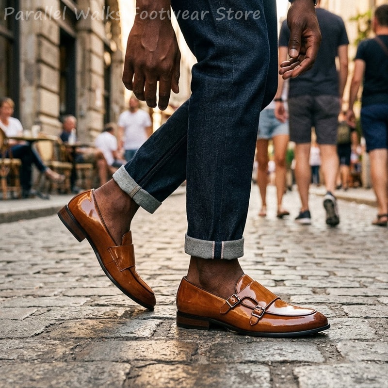 Herren-Loafer mit doppelter Sc – Men Shoes Formal Bewertung und Preis