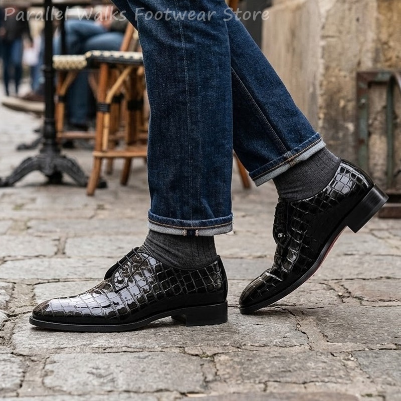 Herren Lackleder Oxford-Schuhe – Men Shoes Formal Bewertung und Preis
