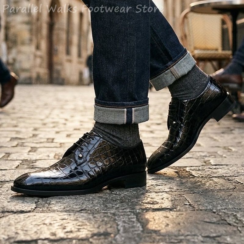 Herren Lackleder Oxford-Schuhe – Men Shoes Formal Bewertung und Preis