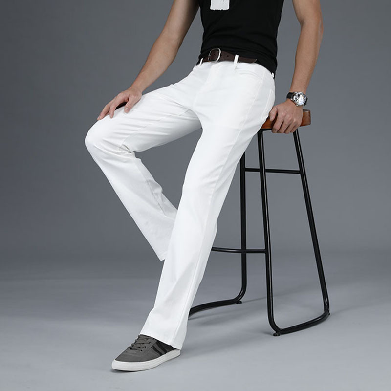 Dünne Denim Flare Hosen Männer – Men Shoes White Colour Bewertung und Preis