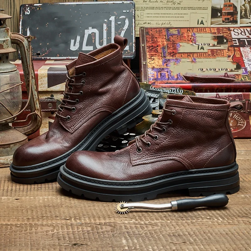 Männer Retro Knöchel Leder Sti – Men'S Shoes Quality Brands Bewertung und Preis