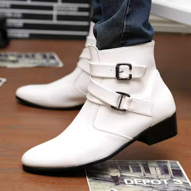 Luxuriöse Herren-Stiefel, Lede – Men Shoes White Colour Bewertung und Preis