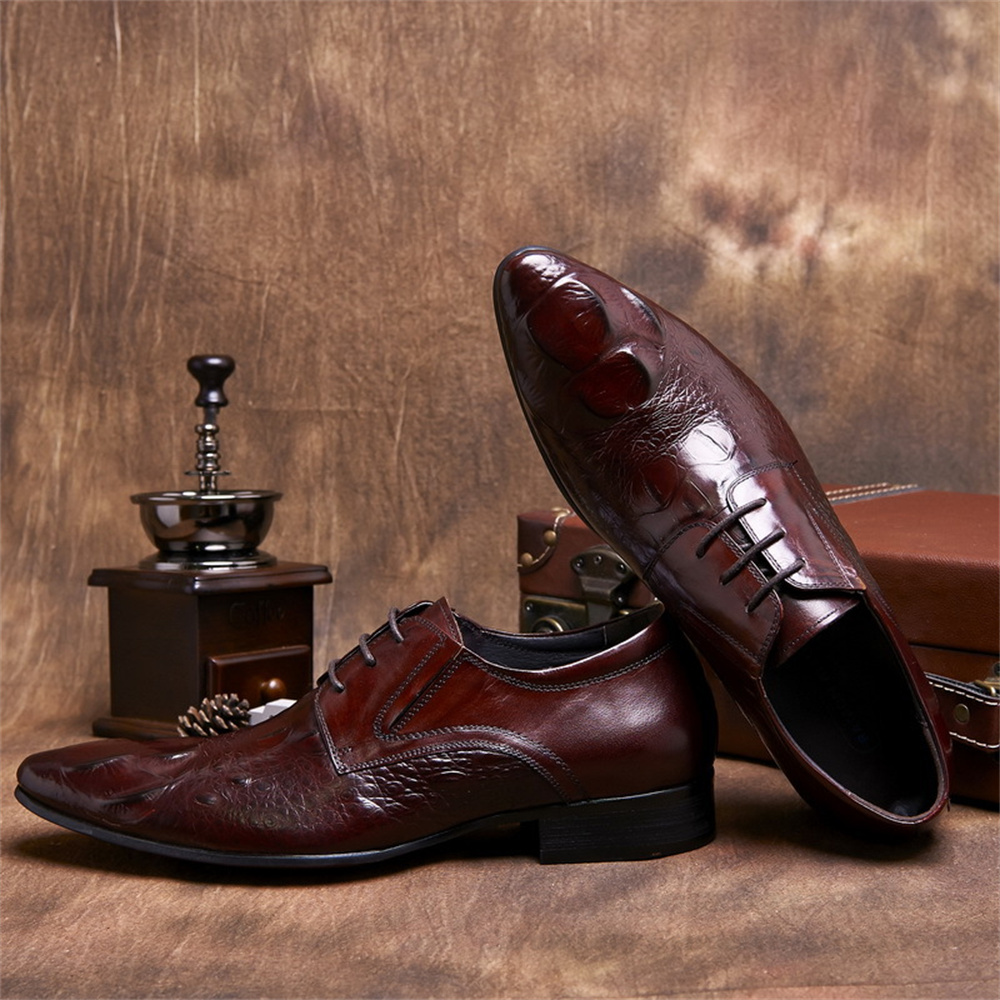 Rindsleder geprägtes Krokodilm – Men Shoes Formal Bewertung und Preis