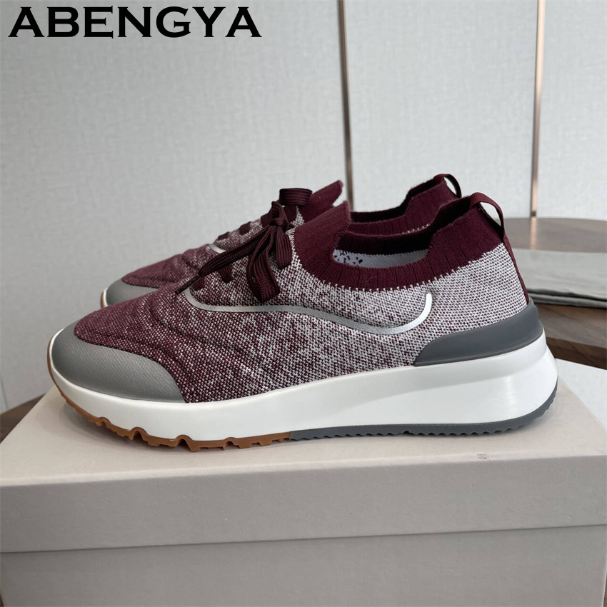 Neue mehrfarbige gestrickte Lo – Men Shoes Trainers Bewertung und Preis